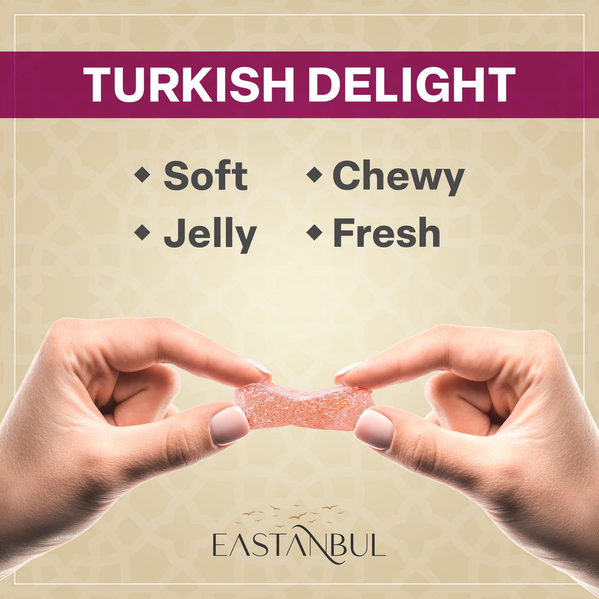 Eastanbul Turkish Delight tart cherry piece providing tart sweetness