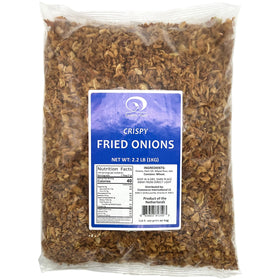 Eastern Feast Fried Onions bag closeup showing crisp topping idea