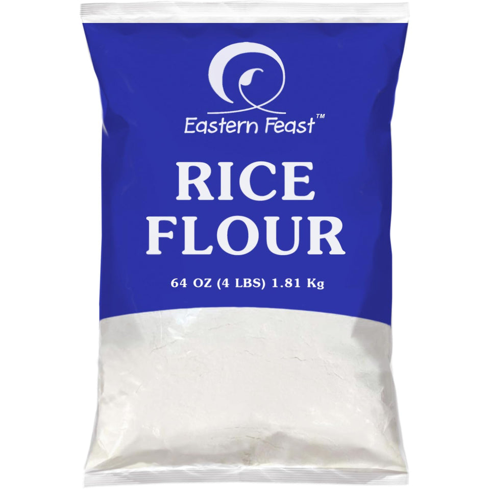 Eastern Feast rice flour bag front view, gluten-free baking staple.