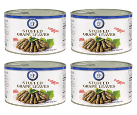 Eastern Feast stuffed grape leaves, hand-rolled and tender, ready for quick Mediterranean bites.
