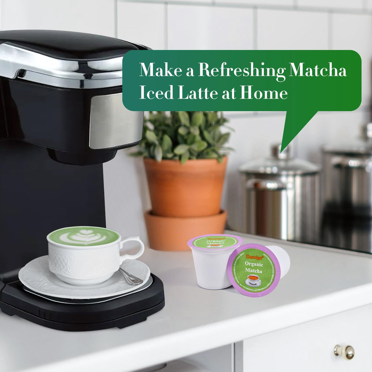Eastsign Matcha ice cream idea using K Cup flavors for dessert.