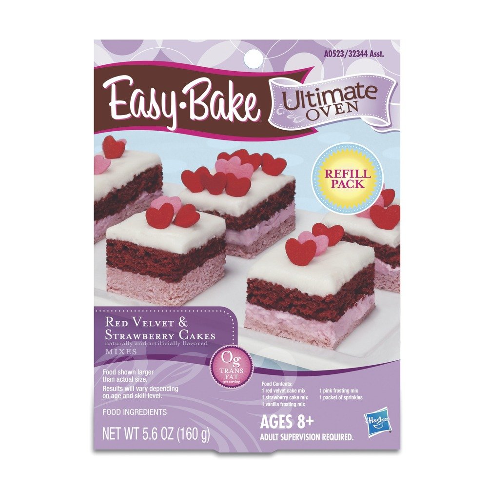 Easy-Bake red velvet strawberry cakes refill pack image for quick, colorful baking with family