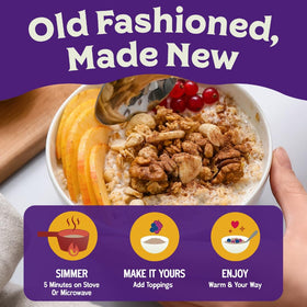 Easy Morning organic gluten-free oats bag on display for clean eating.