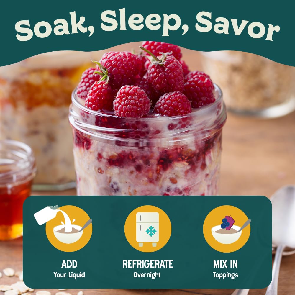Easy Morning organic oats and seeds highlight clean, high-quality ingredients.