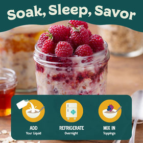 Easy Morning organic oats and seeds convey clean, gluten-free breakfast options.