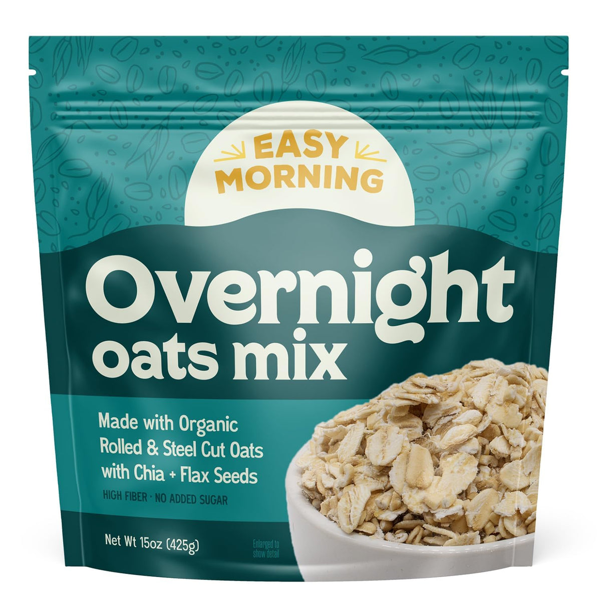 Easy Morning overnight oats mix package ready to soak for a convenient breakfast.