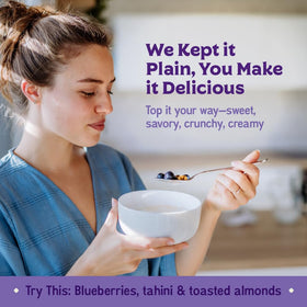 Easy Morning ingredients highlight seeds and oats for fiber and healthy fats.