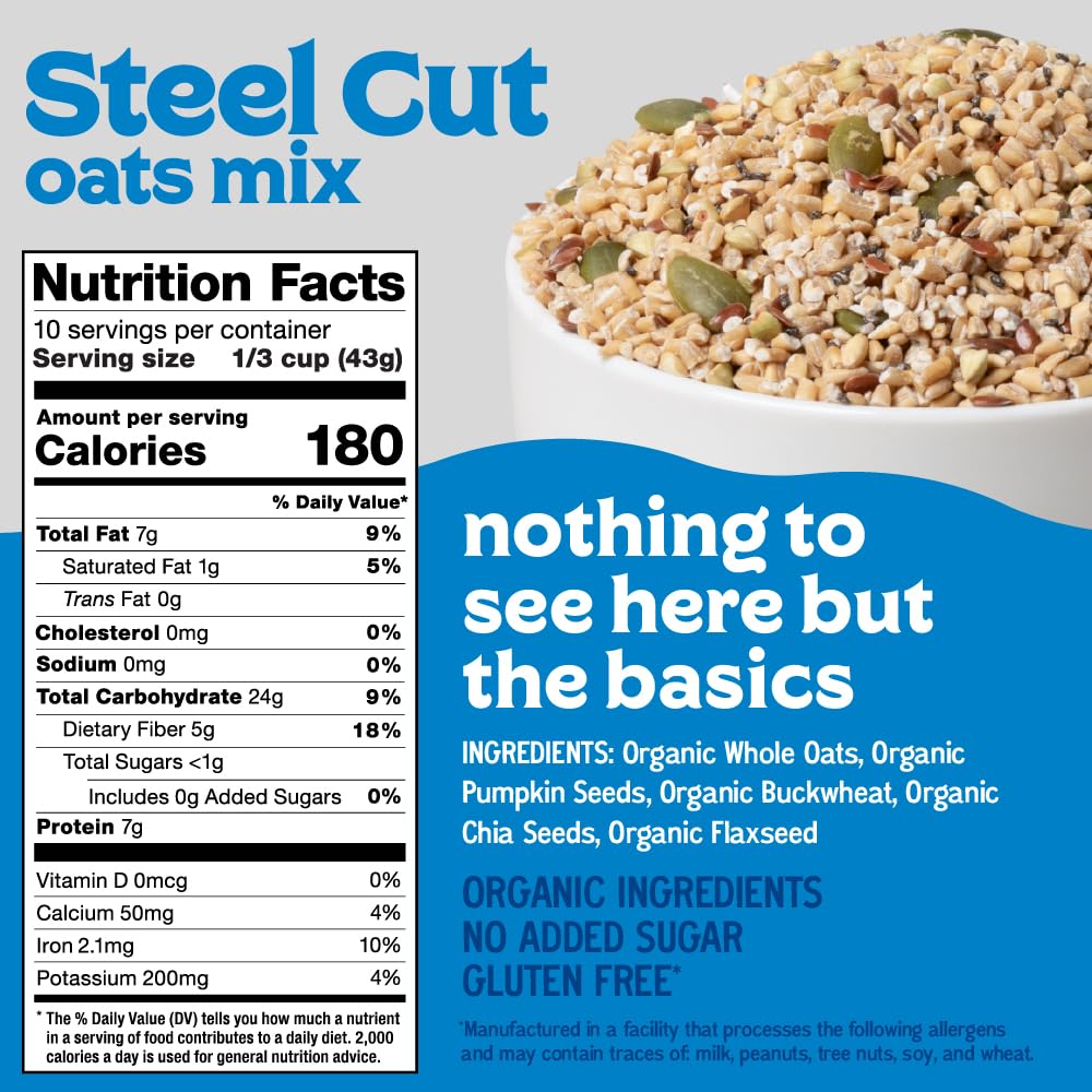 Easy Morning Steel Cut Oatmeal Mix cooking on stovetop for a flexible morning routine.