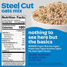 Easy Morning Steel Cut Oatmeal Mix cooking on stovetop for a flexible morning routine.
