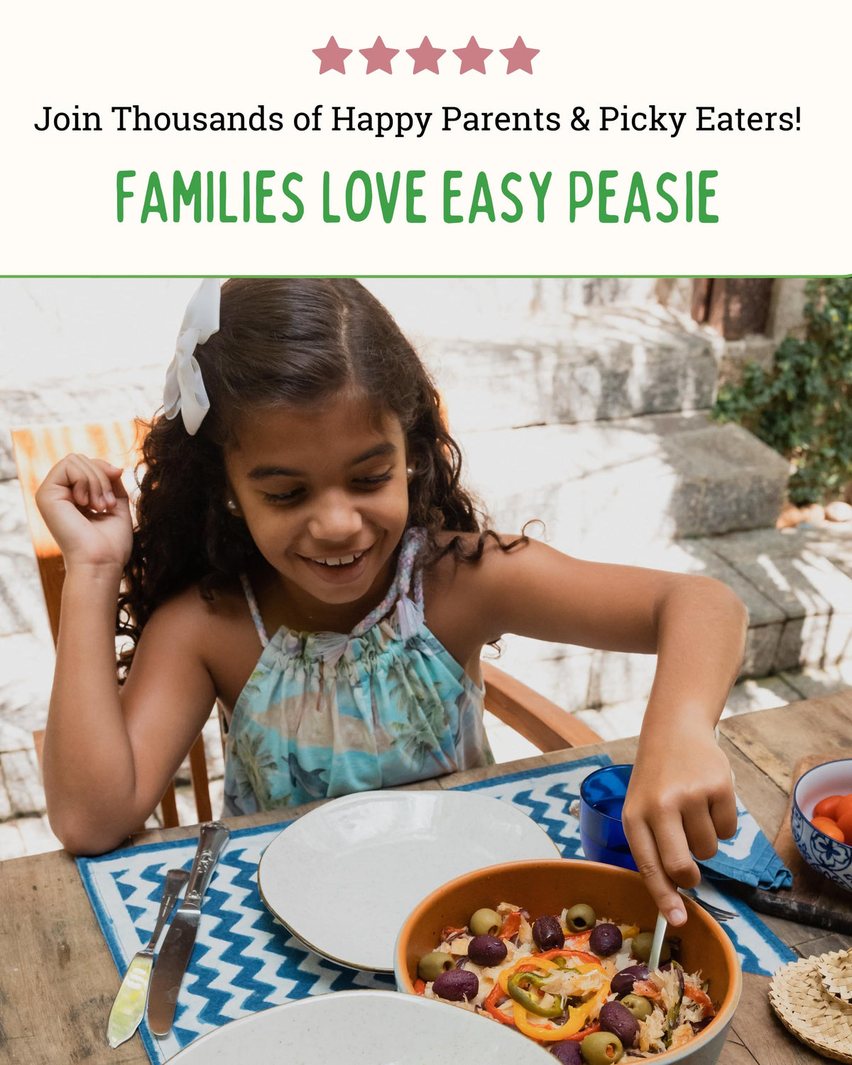 EasyPeasie lab-tested badge emphasizing safe, quality ingredients