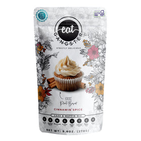 eat G.A.N.G.S.T.E.R. Cinnawin packaging highlights grain-free, allergy-friendly ingredients for mindful baking