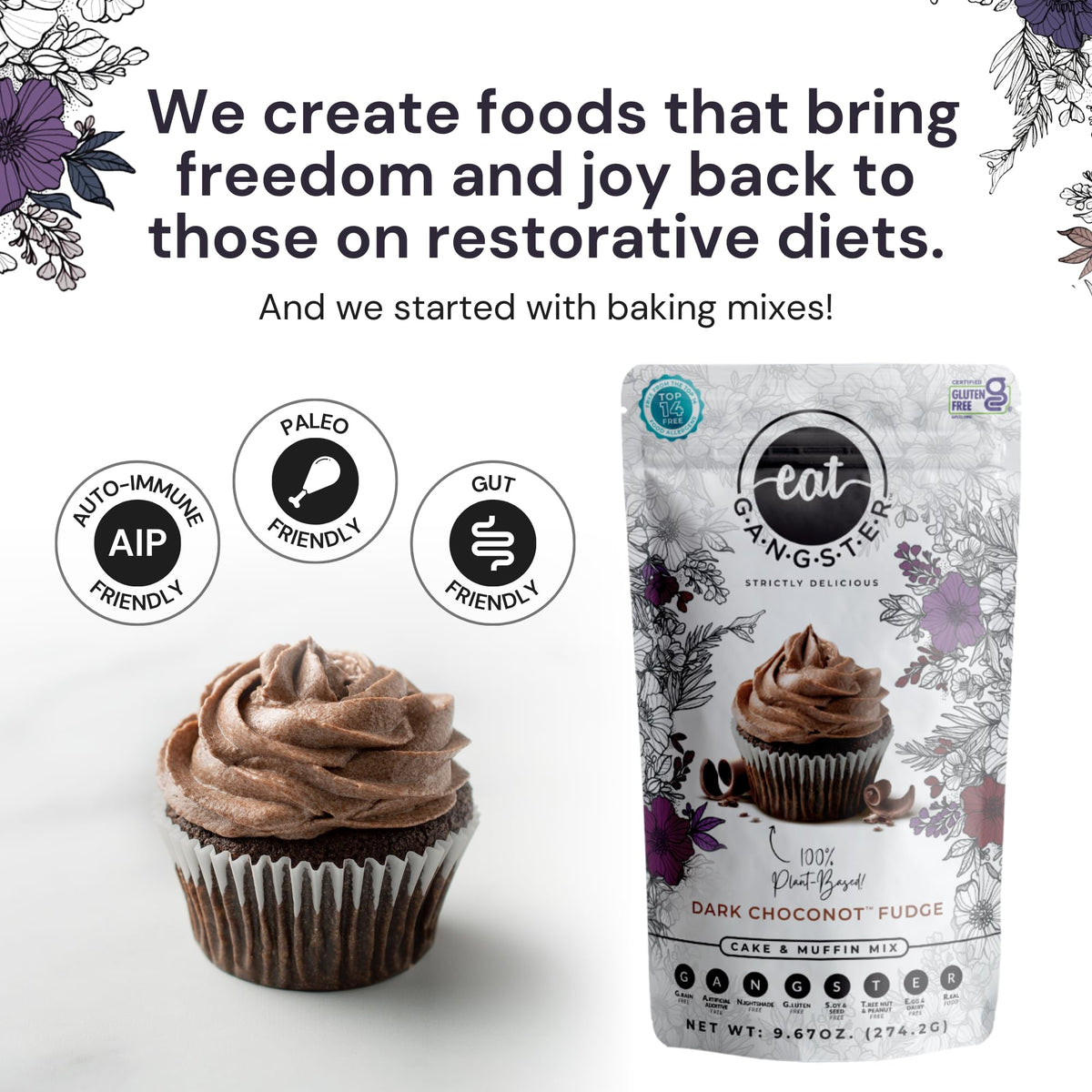 Eat G.A.N.G.S.T.E.R. tigernut flour and vanilla powder; plant-based, gluten-free.