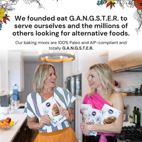 Eat Gangster organic tigernut flour and date sugar ingredients close-up.