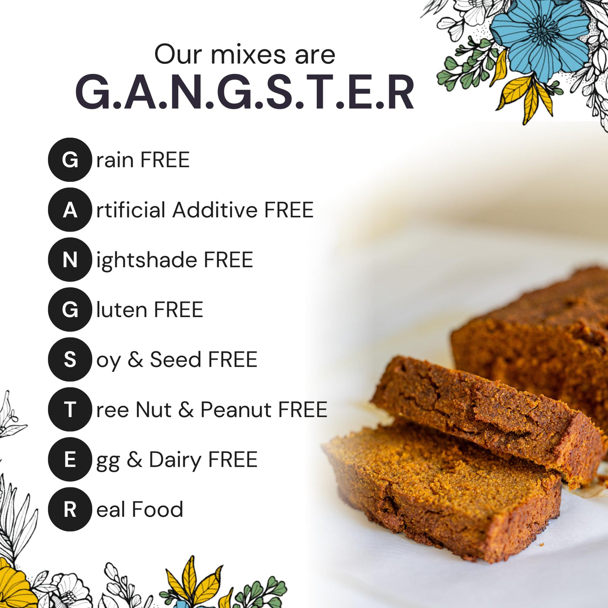 eat G.A.N.G.S.T.E.R. pumpkin bread mix loaf batter rising into a tender loaf.