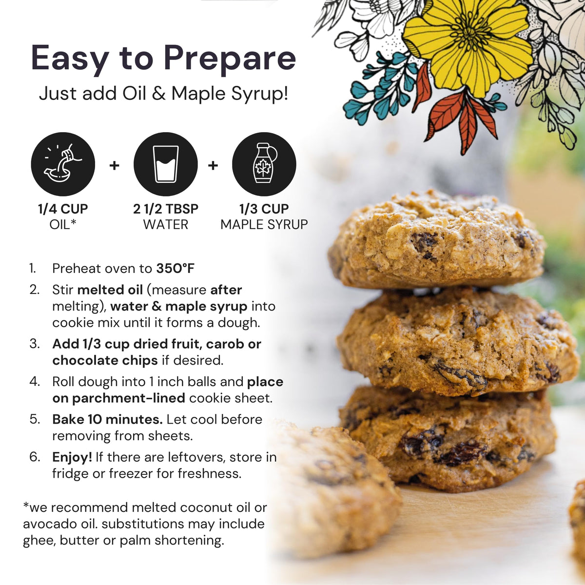 Eat G.A.N.G.S.T.E.R. Foatmeal Cookie Mix finished cookies on a rack stay fresh with smart storage.