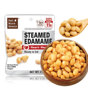 Eat More Beans Edamame steamed-bowl, protein-packed ready snack.