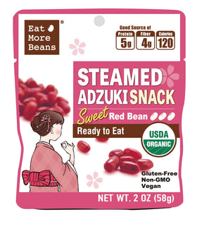 Eat More Beans organic adzuki beans as a simple healthy snack