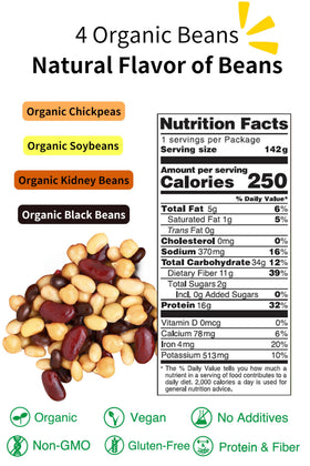 Eat More Beans organic vegan non-GMO ingredients support plant-based meals