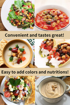 Eat More Beans ready-to-eat beans in bowl, ideal for fast meal additions