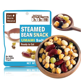 Eat More Beans steamed bean snack umami salt adds savory depth to salads