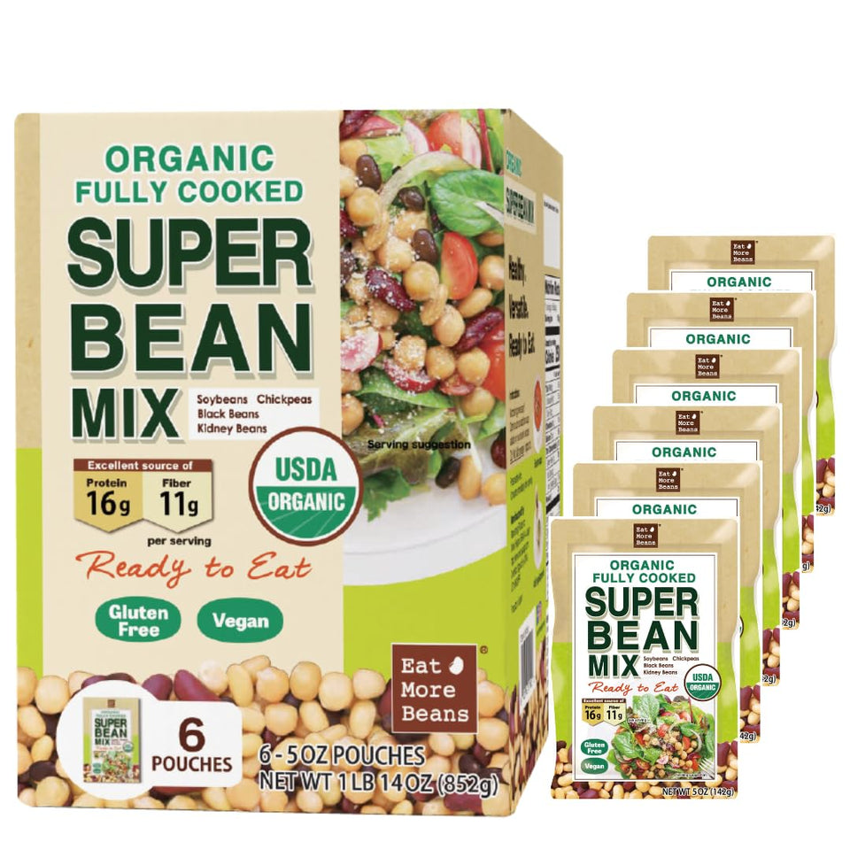 Eat More Beans Super Bean Mix steamed for quick protein boost in meals