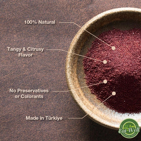 Eat Well Premium Foods ground sumac berries provide versatile Mediterranean flavor.