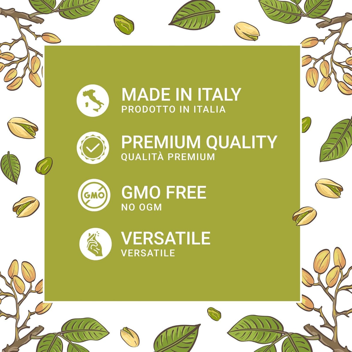 EATALIAN pistachio cream spread on bread for a smooth, sweet experience.