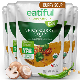 EATIFUL Curry Soup vegetables image shows vibrant organic veggies for a wholesome ready meal.