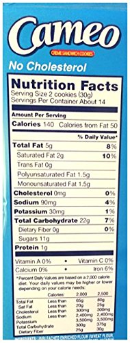 EBANEY Cameo Creme Sandwiches cookies vanilla-cream-center: convenient vanilla snack for any time.