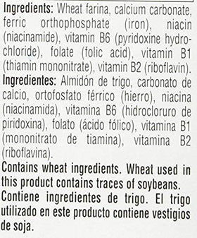 ebaney Farina Mills label notes calcium and folic acid for daily nutrient support.