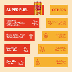 EBOOST orange mango drink in gym bag ready for on-the-go energy.