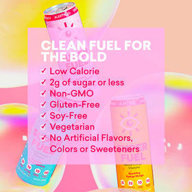 Active-use shot of EBOOST Strawberry Lemonade before a workout