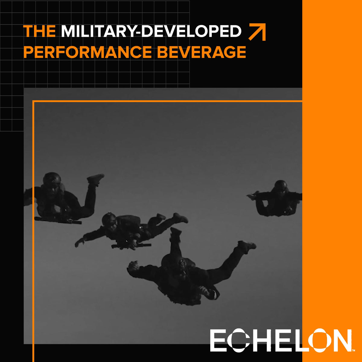 Echelon Orange Cream graphic highlighting 2g prebiotic fiber for gut health