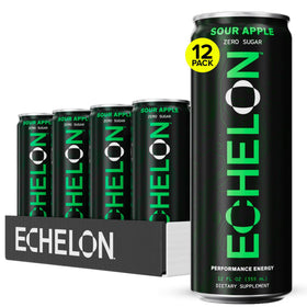 Echelon Sour Apple energy can front with zero sugar energy for active days