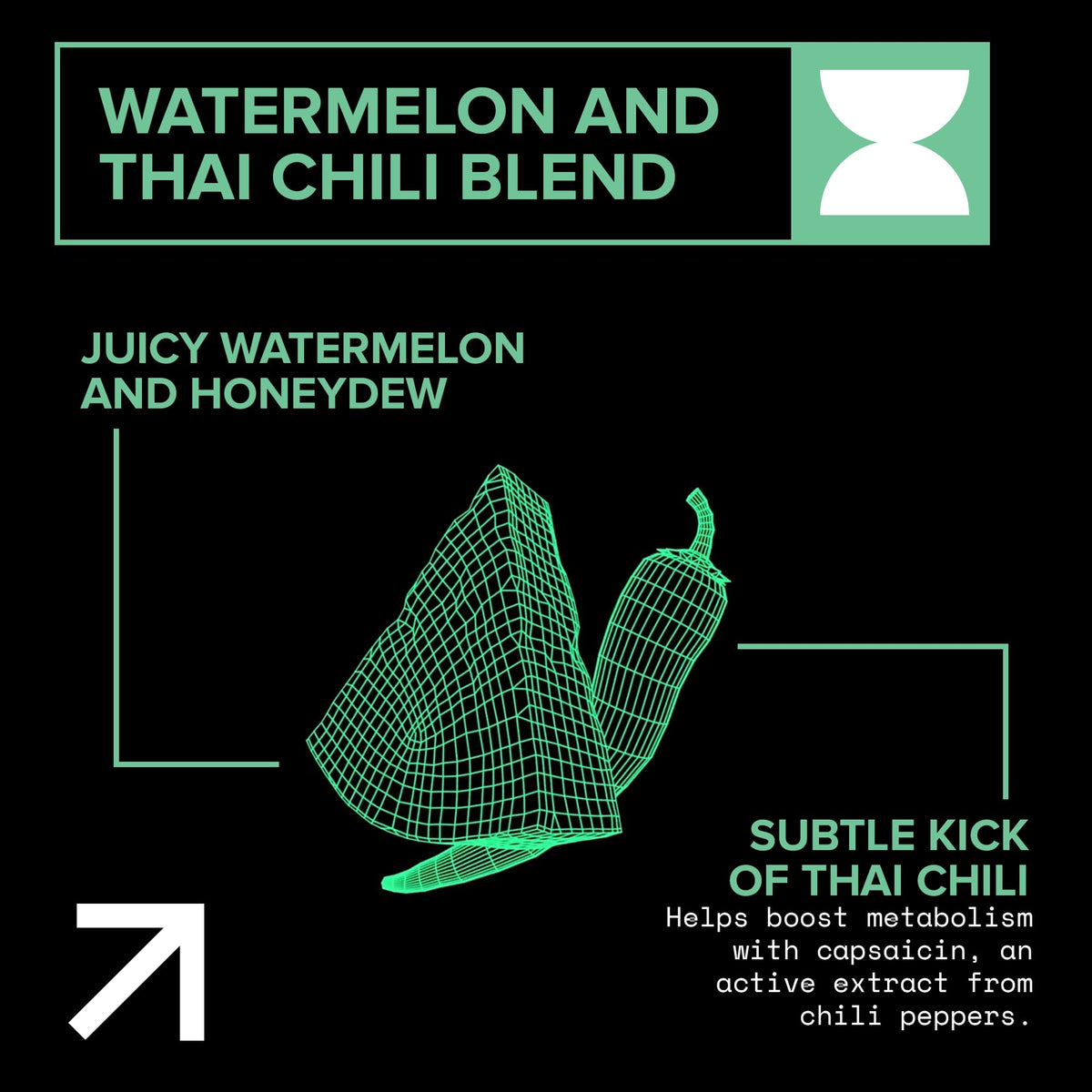 Echelon Watermelon Thai Chili iced can in glass highlighting refreshing energy boost for workouts.
