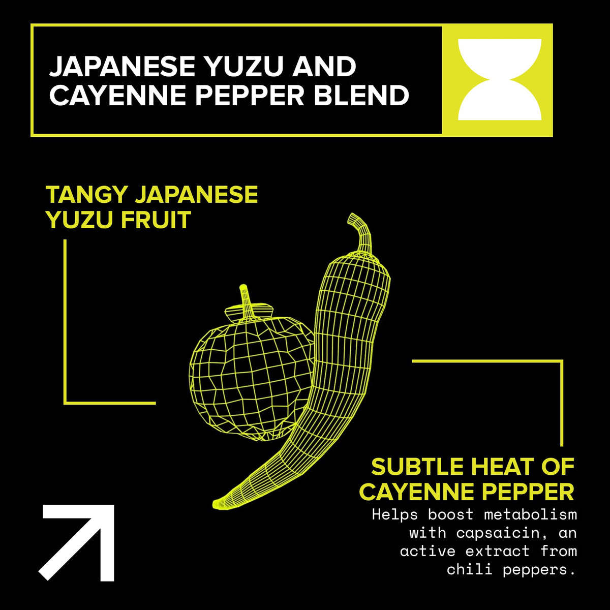 Echelon Yuzu Cayenne can side view with nutrition facts for informed use.