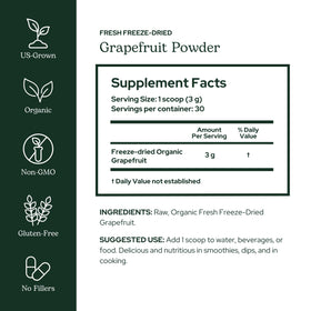 Eclectic Institute grapefruit powder bottle shown for everyday supplement use.