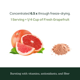 Eclectic Institute grapefruit powder close-up reveals powder texture and fresh scent.