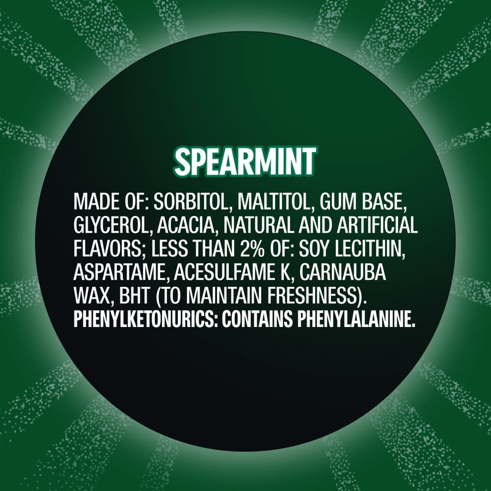 Individual Eclipse Spearmint Sugarfree Gum bottle with secure cap for travel