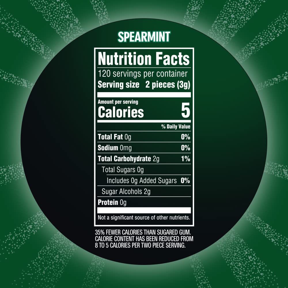 Eclipse Spearmint Sugarfree Gum bottle open, inviting a quick refresh