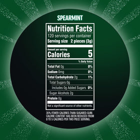 Eclipse Spearmint Sugarfree Gum bottle open, inviting a quick refresh