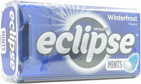 Eclipse Winterfrost Mint tin front view for on-the-go breath refresh.