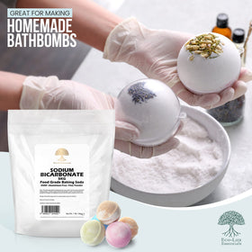 Eco-Lux Essentials baking soda packaging designed for long-lasting value.
