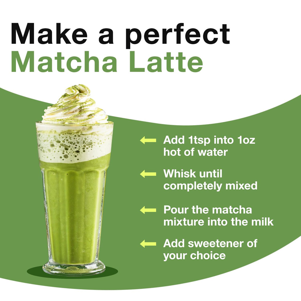 ECO-TASTE matcha with USDA Organic seal indicating purity