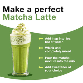 ECO-TASTE matcha with USDA Organic seal indicating purity