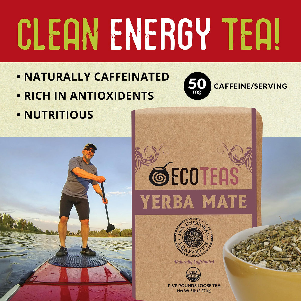 ECOTEAS Organic Fair Trade label on packaging