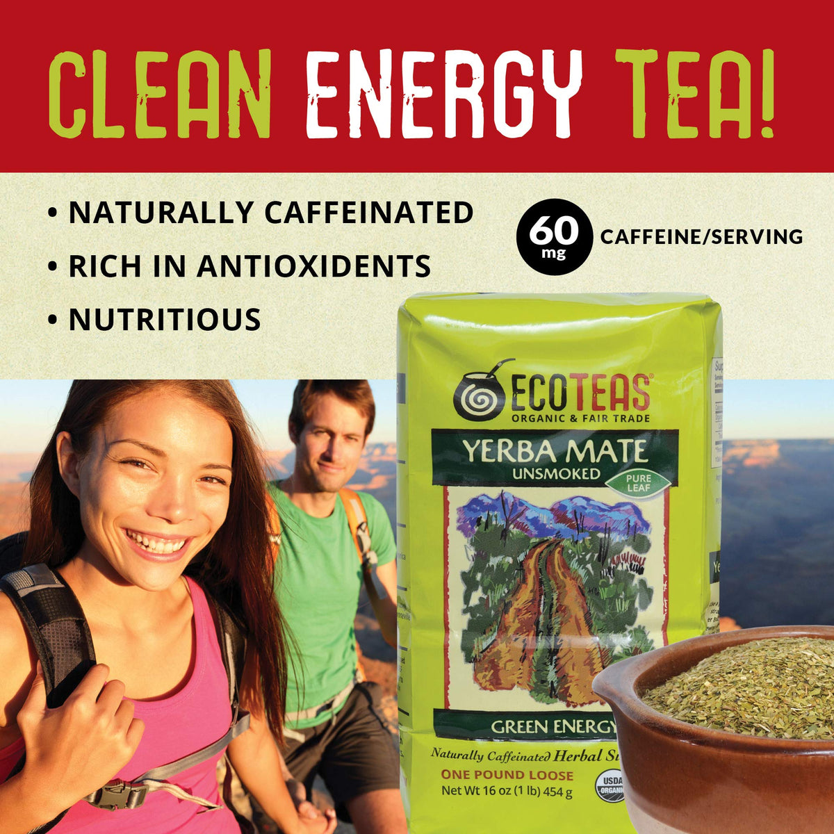 Brew setup with ECOTEAS yerba mate for hot or cold preparations