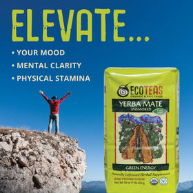 French press view of ECOTEAS yerba mate for versatile extraction