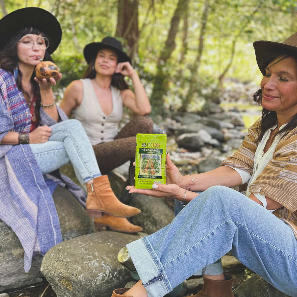 Iced ECOTEAS yerba mate with lime offering refreshing energy