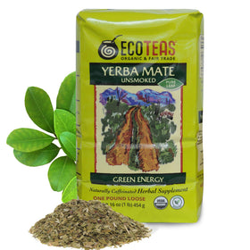 ECOTEAS yerba mate loose leaf ready for brewing, natural energy boost